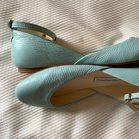 Bridal Leather Ballet Flats by The White Ribbon. US 9-9.5 / EU 40 - Picture 3 of 5